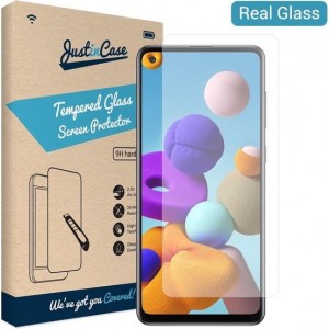 Samsung Galaxy A21s screenprotector van gehard glas - Just in Case