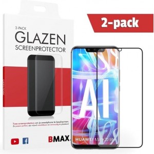 2-pack BMAX Huawei Mate 20 Lite Screenprotector Full Cover Glas | Dekt het volledige scherm! | Beschermglas | Tempered Glass