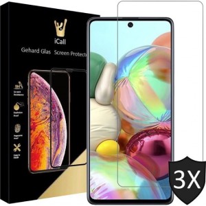 Samsung A71 Screenprotector - Samsung Galaxy A71 Screenprotector - Screen Protector Glas - 3 Stuks