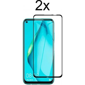 Huawei P40 Lite Screenprotector Glas Full Cover - 2x Tempered Glass Screen Protector