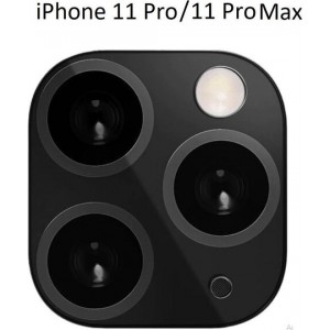 Apple iPhone 11 Pro (Max) Camera Lens Metal Protector - Zwart