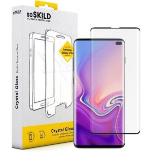 SoSkild Samsung Galaxy S10+ Crystal Double Tempered Glass Screenprotector Zwart