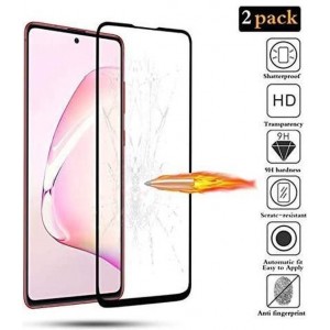 2 Pack Samsung Galaxy Note 10 lite Screenprotector Glazen Gehard  Full Cover Volledig Beeld Tempered Glass