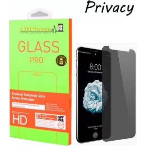 DrPhone iPhone XS Max / iPhone 11 Pro Max Privacy Tempered Glass Screenprotector - Anti-Spy Glas - Glazen Screenprotector