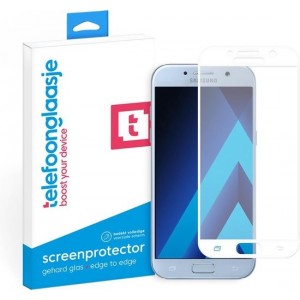 Samsung Galaxy A3 2017 screenprotector gehard glas Edge to Edge - wit