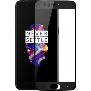 OnePlus 5 Volledig Dekkende Tempered Glass Screen Protector Zwart