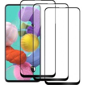 3 Pack Samsung Galaxy A51 Screenprotector Glazen Gehard  Full Cover Volledig Beeld Tempered Glass