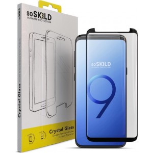 SoSkild Full Glue Tempered Glass Screenprotector Zwart voor Samsung Galaxy S9+