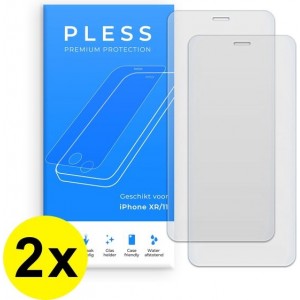 2x Screenprotector iPhone XR en iPhone 11 - Beschermglas Tempered Glass Cover - Pless®