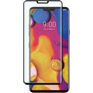 LG V40 ThinQ - Full Cover Screenprotector - Gehard Glas - Zwart