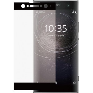 Azuri Screenprotector - Curved Tempered Glass RINOX ARMOR - zwart frame - voor Sony Xperia XA2 Ultra