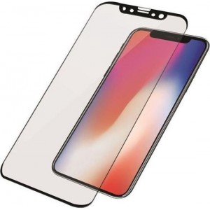 Man & Wood - iPhone X/XS - 3D Curved Diamantglas® Screen Protector ZWART