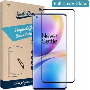 Just in Case Full Cover Tempered Glass OnePlus 8 Pro Protector - Black