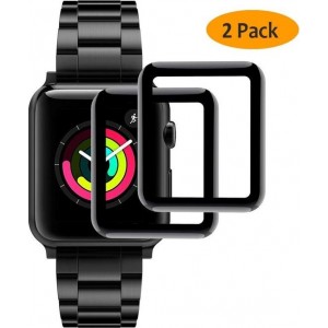 2 Pack Apple iWatch 42mm Screenprotector Glazen Gehard  Full Cover Volledig Beeld Tempered Glass