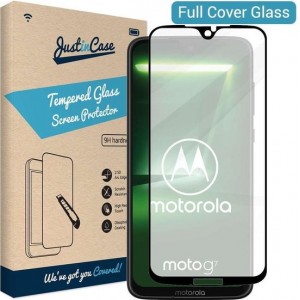 Just in Case Full Cover Tempered Glass Motorola Moto G7/G7 Plus Protector - Black