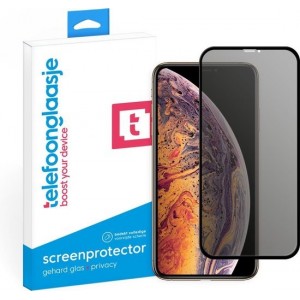 iPhone Xs Max Privacy screenprotector gehard glas Edge to Edge