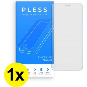 1x Screenprotector iPhone X - Beschermglas Tempered Glass Cover - Pless®