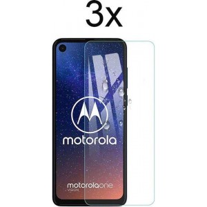 Motorola One Vision Screenprotector Glas - Motorola One Vision Screen Protector - 3x Tempered Glass Screen Protector