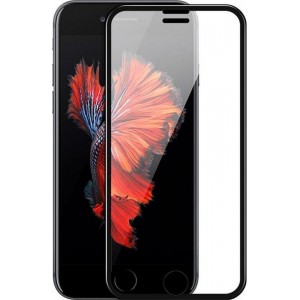 iPhone 8 7 6S 6 Glasfolie - Complete Scherm Bescherming - Zwart - Bescherm Glas - Screenprotector - Full Cover - Tempered Glass