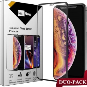 Apple iPhone Xs Max Screen Protector - Volledig Beeld Bedekt - 2 Stuks - TechNow