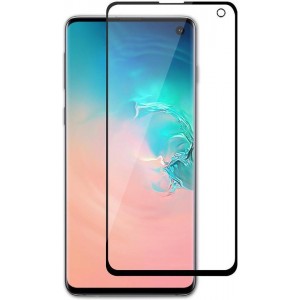 Screenprotector van Glas voor Samsung Galaxy S10 | Full Cover | 3D Curved | Transparant / Zwart