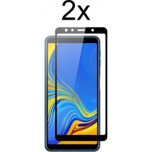 Samsung A7 2018 Screenprotector Glas Full Cover - 2x Samsung Galaxy A7 2018 Screen Protector Full Cover