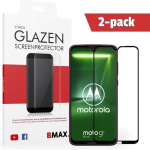 2-pack BMAX Motorola Moto G7 Plus Screenprotector Full Cover Glas | Beschermglas | Tempered Glass