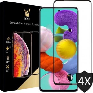 Samsung A51 Screenprotector - Samsung Galaxy A51 Screenprotector - Full Screen Protector Glas - 4 Stuks