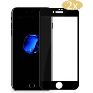 2 Stuks Apple iPhone 7 Screenprotector Glazen Gehard | Full Cover Volledig Beeld | Tempered Glass - van iCall