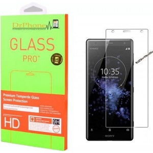 DrPhone Sony XZ2 Glas - Glazen Screen protector - Tempered Glass 2.5D 9H (0.26mm)