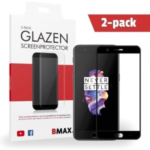 2-pack BMAX 3D Full Cover Glazen Screenprotector OnePlus 5 | Dekt het volledige scherm! | Beschermglas | Tempered Glass