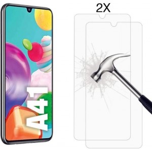 Samsung Galaxy A41 Screenprotector 2X - Tempered Glass -  Anti Shock screen protector - 2PACK voordeelpack - Epicmobile