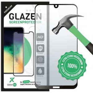 Motorola Moto G7 - Premium full cover Screenprotector - Tempered glass - Case friendly