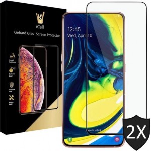 Samsung A80 Screenprotector - Samsung Galaxy A80 Screenprotector - Full Screen Protector Glas - 2 Stuks