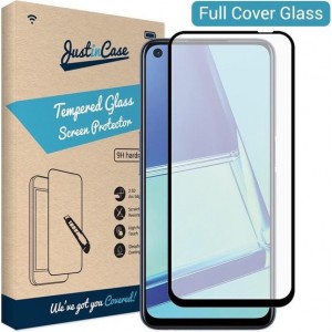 Just in Case Full Cover Tempered Glass Oppo A52 Protector - Black