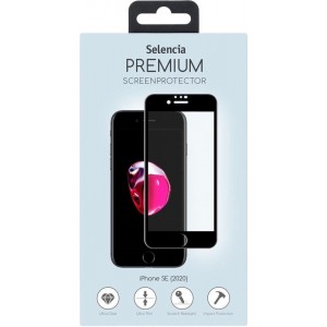 Selencia Gehard Glas Premium Screenprotector voor de iPhone SE (2020) - Zwart