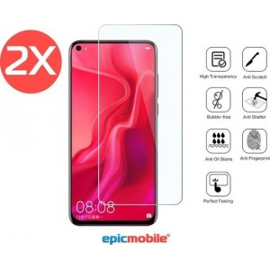 Epicmobile - 2Pack Honor 20 Pro Screenprotector - Tempered Glass - 2Pack voordeelbundel