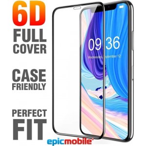 Epicmobile - iPhone 11 Pro 6D Full Cover Screenprotector - Case friendly - Perfect fit - Premium Quality