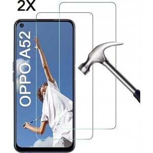 OPPO A52 Screenprotector 2X - Tempered Glass -  Anti Shock screen protector - 2PACK voordeelpack - Epicmobile