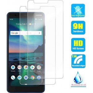 2 Stuks Screenprotector Tempered Glass Glazen Gehard Screen Protector 2.5D 9H (0.3mm) - Nokia 3.1