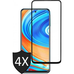 Xiaomi Redmi Note 9 Pro Screenprotector - Full Screen Protector Glas - 4 Stuks