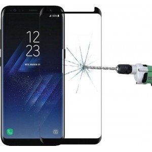 Mobigear Glazen Screenprotector Zwart Case Compatible Samsung Galaxy S8