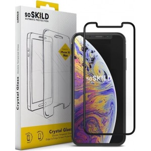 SoSkild Crystal Double Tempered Glass Screenprotector Zwart voor iPhone Xs Max en iPhone 11 Pro Max