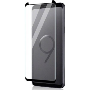 Screenprotector Gehard Tempered Glas voor Samsung Galaxy S9 Plus - Case Friendly voor Hoesje Screen Protector Zwart - van iCall