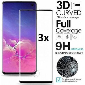 4mobilez set 3x screenprotectors samsung S10e - 5D edge to edge