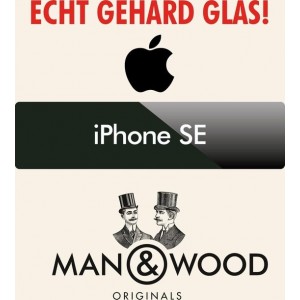 Man & Wood Screenprotector / Schermbescherming ECHT GEHARD GLAS (Tempered Glass) - iPhone SE (2016 model)