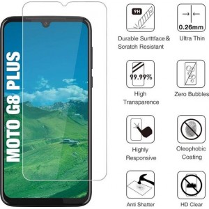 Moto G8 Plus Screenprotector - Tempered Glass - Anti Burst - Anti Shock screen protector - Perfect fit - Epicmobile