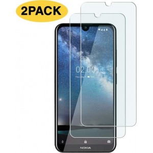 Nokia 2.2 Screenprotector - 2x Tempered Glass - Anti burst - Perfect Fit - 2 PACK - Epicmobile