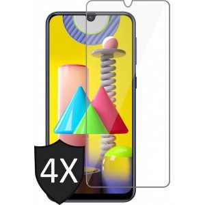 Samsung M31 Screenprotector - Samsung Galaxy M31 Screenprotector - Screen Protector Glas - 4 Stuks