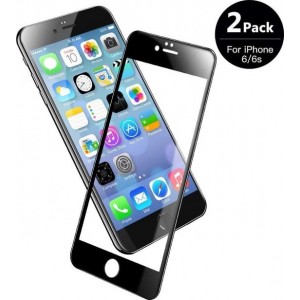 iPhone 6 / 6S Screenprotector Glazen Gehard  Full Cover Volledig Beeld Tempered Glass - 2 Stuks